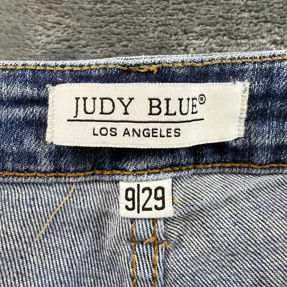 Judy Blue Slim Fit Distressed Distressed Jeans Medium Wash 9/29 High Rise - Picture 2 of 11